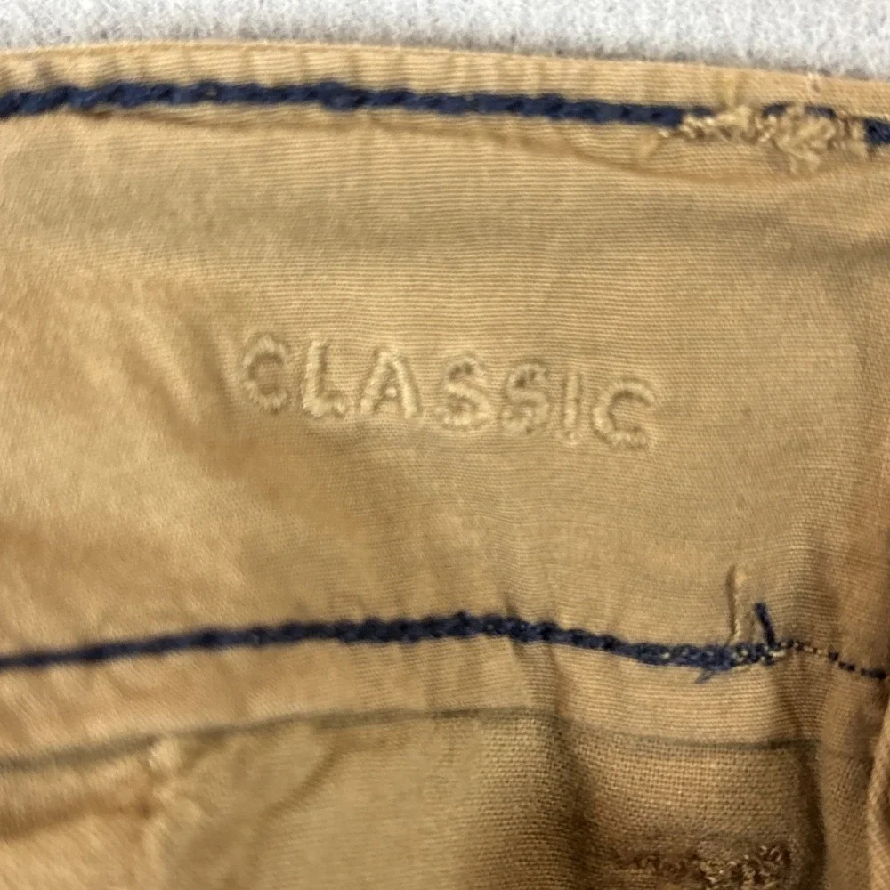 American Eagle Next Level Flex Khaki Chino Shorts Men 28‎ Tan Stretch Flat Front